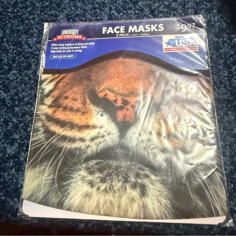 Tiger Face Masks - 2 Pack